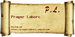 Prager Laborc névjegykártya